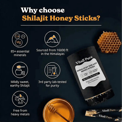 Vitall Pure Shilajit GOLD Honey Sticks